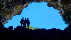 Back view of a woman looking at mountains